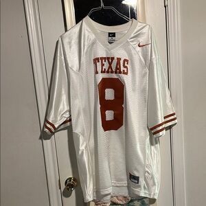 Nike White and Orange Texas Jersey